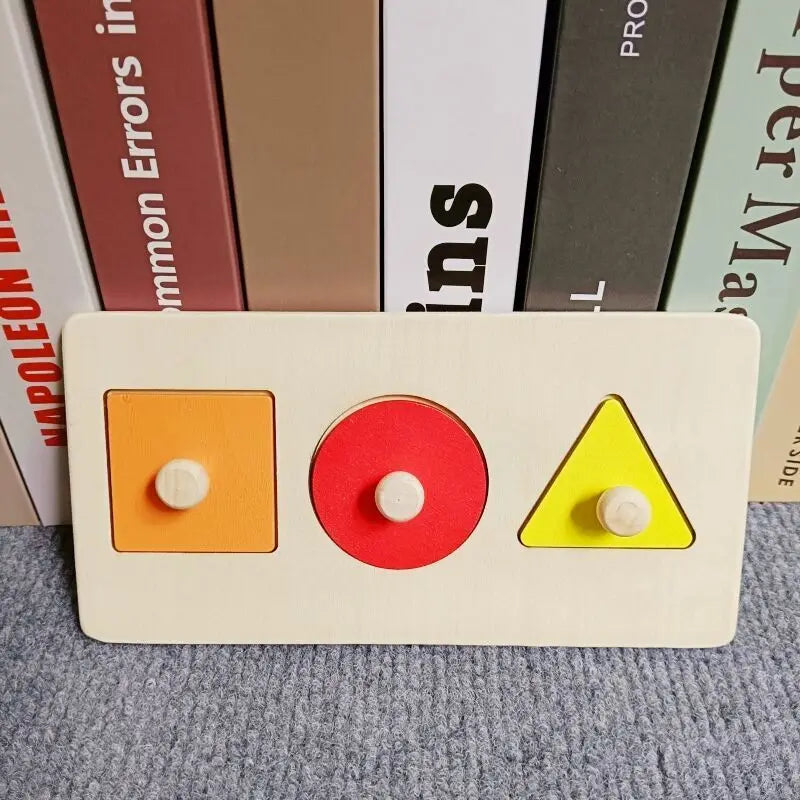 Rompecabezas Montessori de formas múltiples, rompecabezas de madera, juguete, tablero de agarre geométrico, clasificador de colores de formas educativas para bebés y niños de 1 2 3 Y