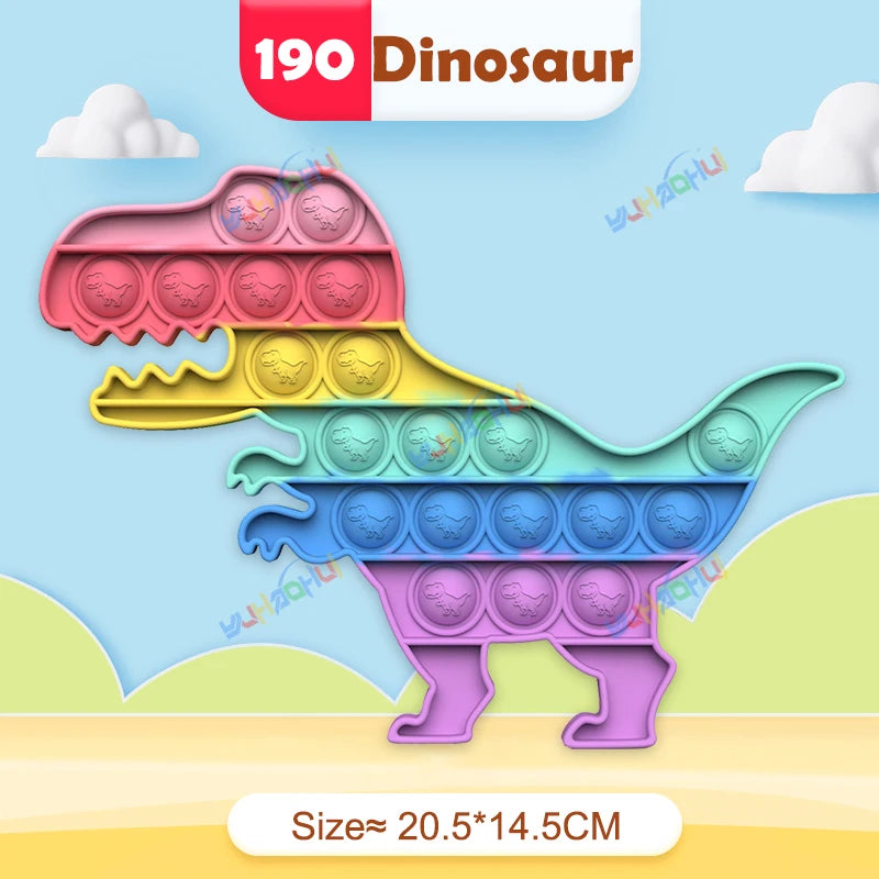 Arco Iris Pop Push Bubblle Fidget juguetes antiestrés para niños adultos juguetes sensoriales de necesidades especiales juguetes interactivos para niños