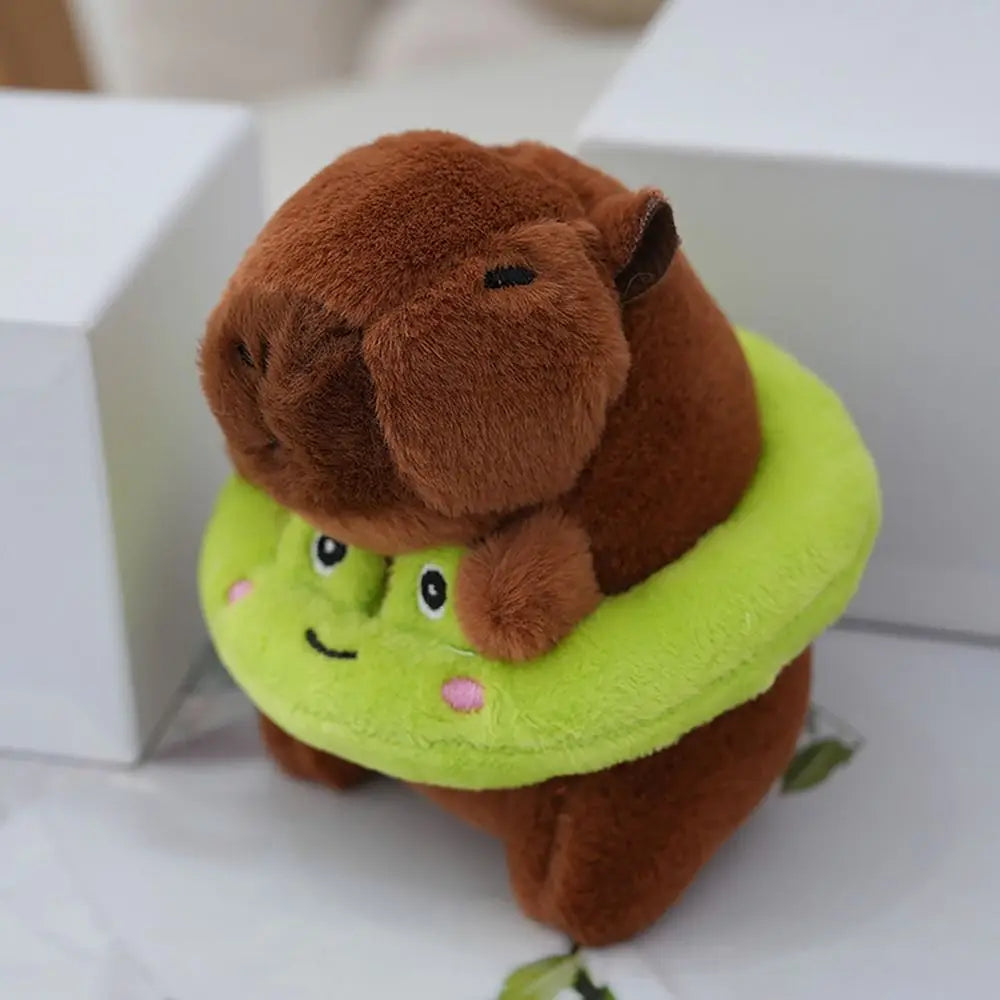 Lindo juguete de peluche de capibara de tamaño pequeño con alas Sudadera con capucha simulación muñeco de capibara juguete esponjoso regalos de cumpleaños
