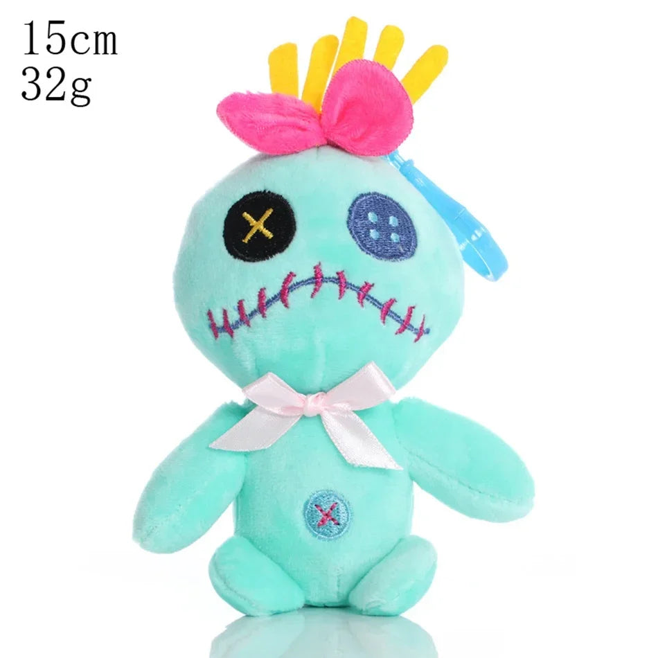 Muñecos de peluche de punto azul y rosa de dibujos animados de Disney, juguetes de Anime Lilo y Stitch de 20CM, juguetes de peluche Stich, regalos de navidad para niños