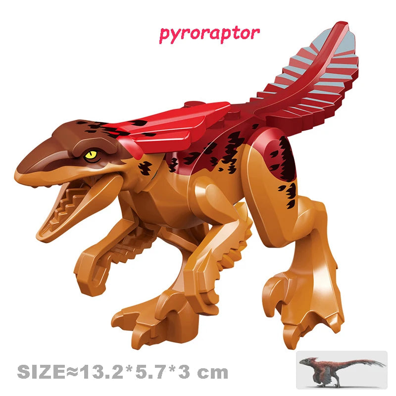 Velociraptor Triceratops Indominus t-rex modelo Jurassic World dinosaurios niños niño ensamblar bloques de construcción juguetes educativos