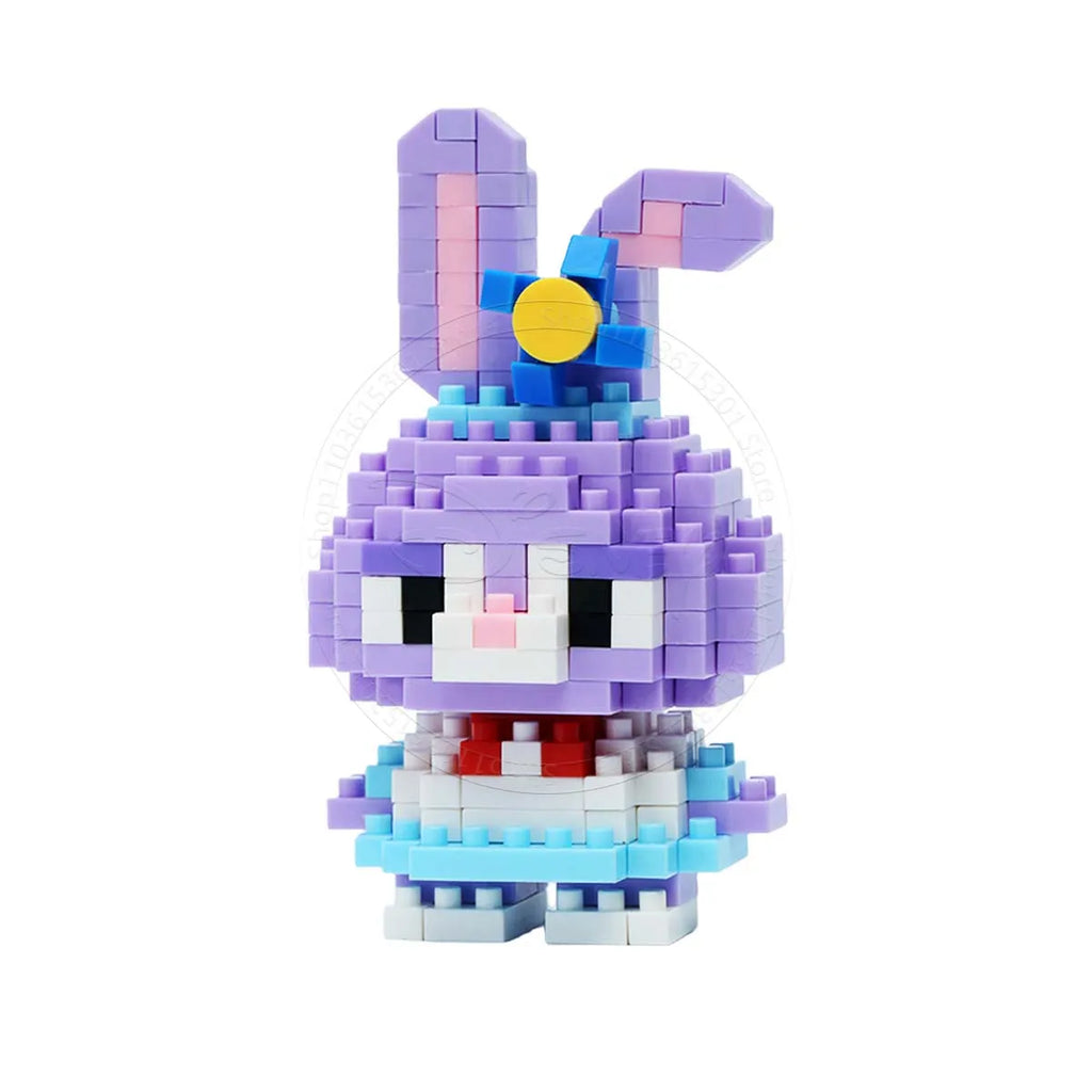 Stitch Disney princesa Elsa LinaBell bloques de construcción Mickey Mouse pato Mini figuras de acción bloques montar juguetes ladrillo niños regalos