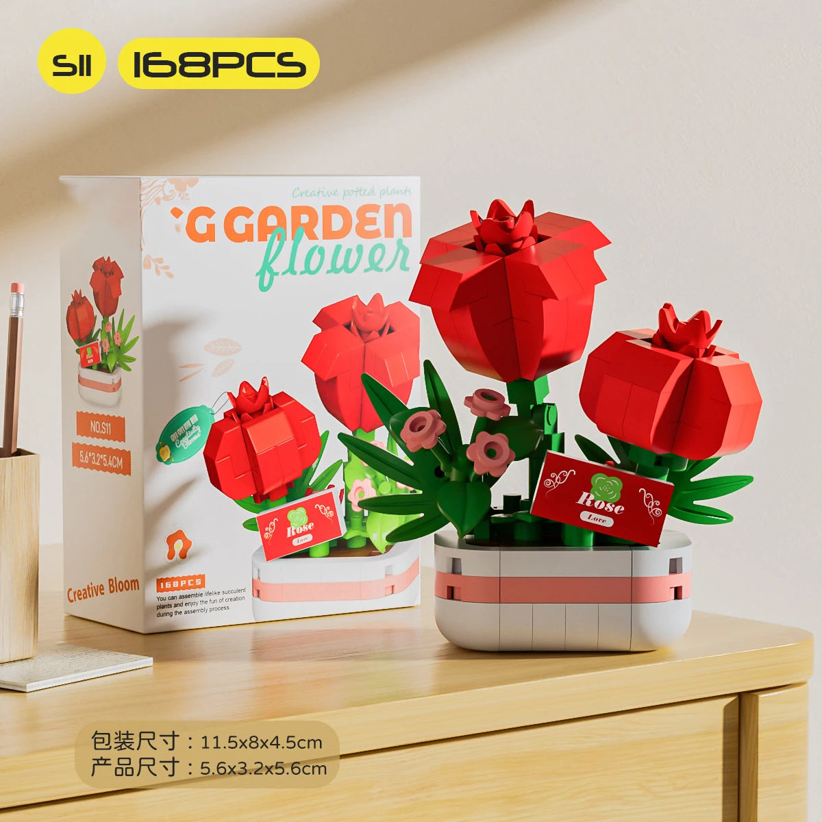 Ramo de flores para adultos, micropartículas de bloques de construcción, juguete para niños y niñas de 6 a 12 años, regalo de cumpleaños, Mini ladrillos de flores