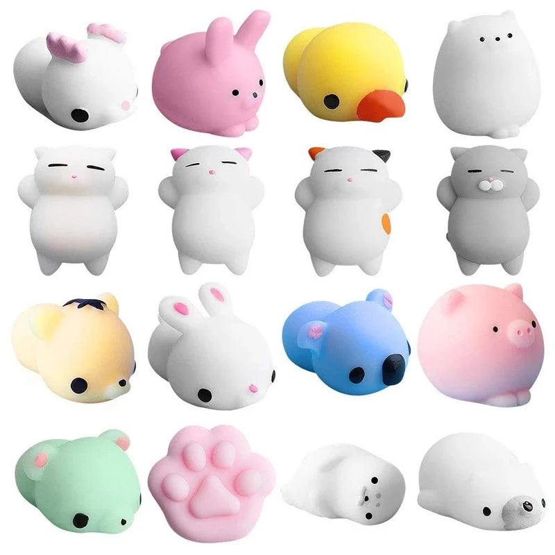 Mochi-juguete blando con animales bonitos para niños, juguetes antiestrés para apretar, regalo divertido, recuerdos de fiesta de cumpleaños, premios en el aula