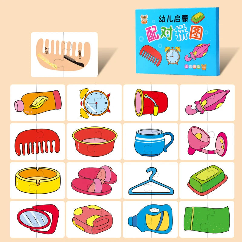 Rompecabezas para bebés, juguetes educativos Montessori, juegos de rompecabezas 3D de madera, caja de hierro, rompecabezas para niños, rompecabezas de madera para niños de 2 a 3 a 4 años