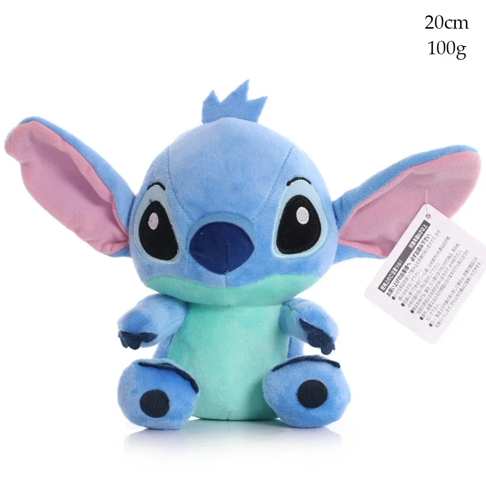 Muñecos de peluche de punto azul y rosa de dibujos animados de Disney, juguetes de Anime Lilo y Stitch de 20CM, juguetes de peluche Stich, regalos de navidad para niños