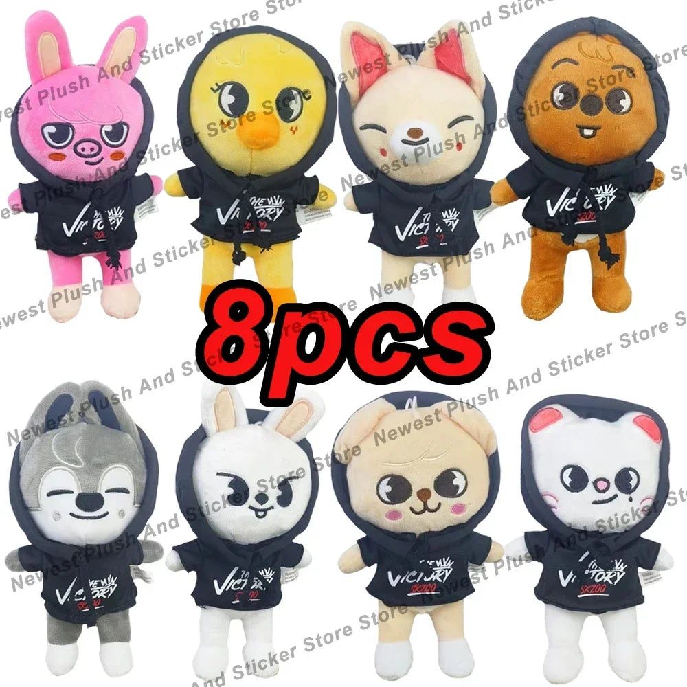 LLavero de peluche skzoo de 70 estilos, llavero Kawaii Skzoo, muñeco de peluche de dibujos animados, juguetes Kawaii, decoración de habitación, regalo para niños