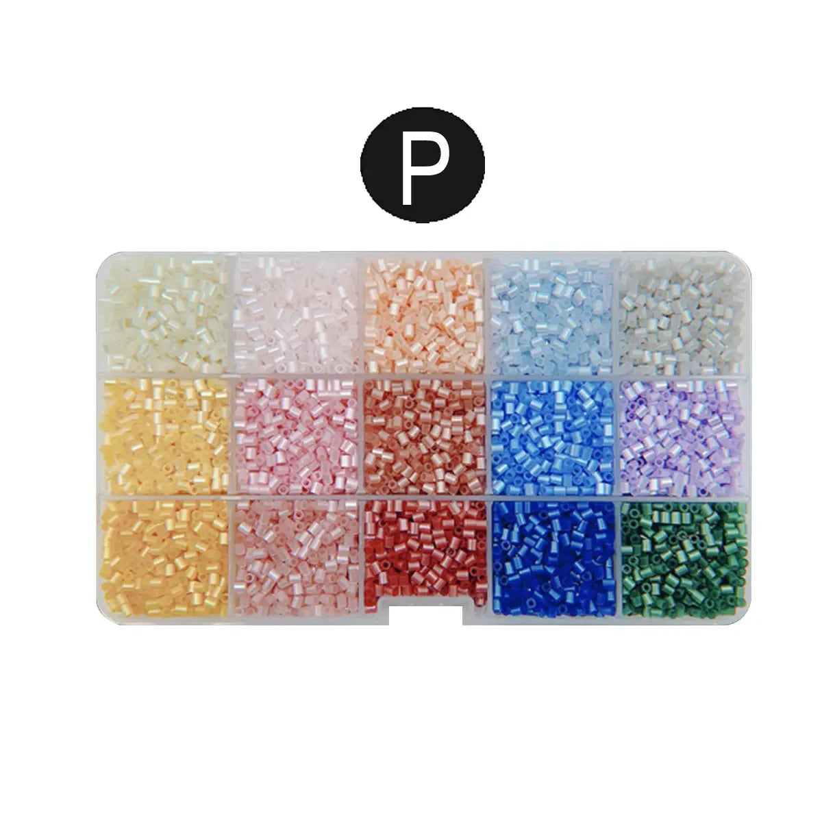 Yantjouet-Juego de Mini cuentas de 15 colores y 2,6mm, 650 Uds., rompecabezas de cuentas Hama, juguete para regalo para niños, cuentas de hierro DIY para chico, regalo