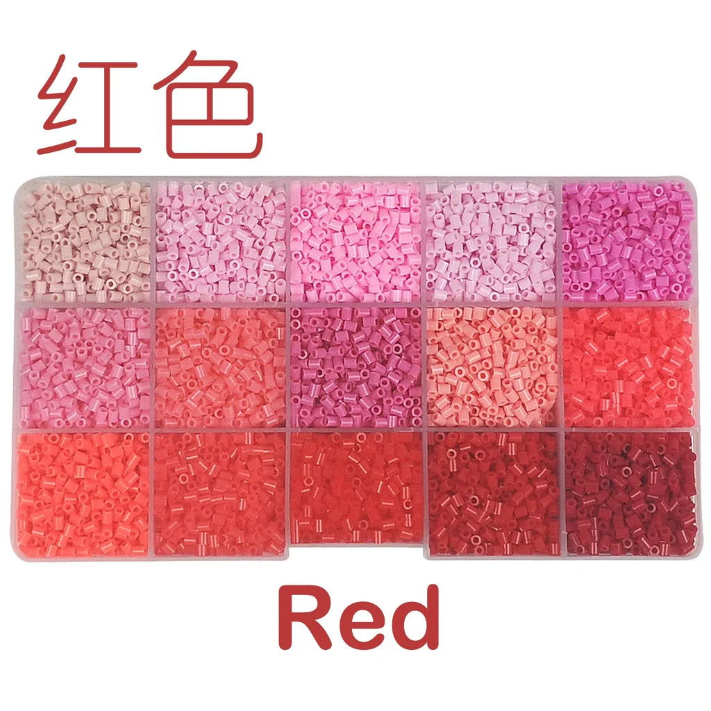 Yantjouet-Juego de Mini cuentas de 15 colores y 2,6mm, 650 Uds., rompecabezas de cuentas Hama, juguete para regalo para niños, cuentas de hierro DIY para chico, regalo