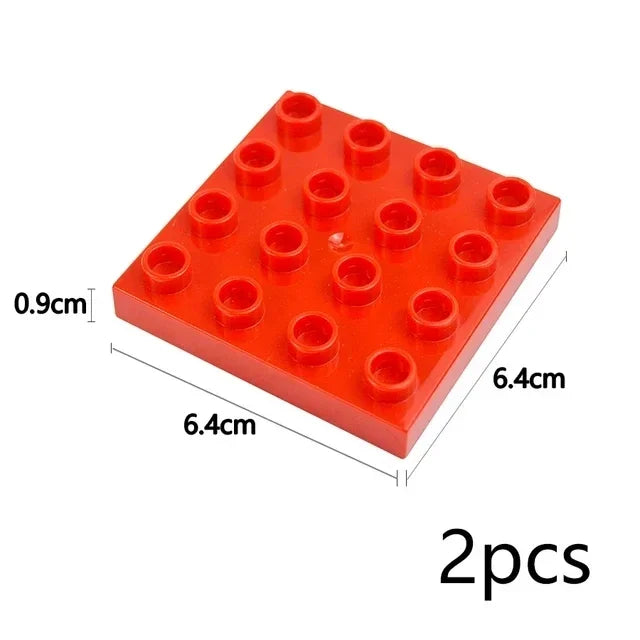 Placa base Duploes de gran tamaño, placas de montaje de ladrillos de 16x16 puntos, partículas grandes, figuras clásicas de animales, bloques de construcción, juguetes para niños