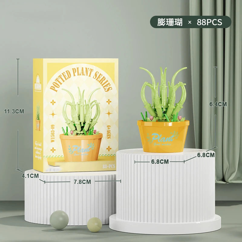 Ramo de flores Mini Diy juguetes de bloques de construcción para niños bloques para adultos Constructor Micro ladrillos conjunto de construcción regalo