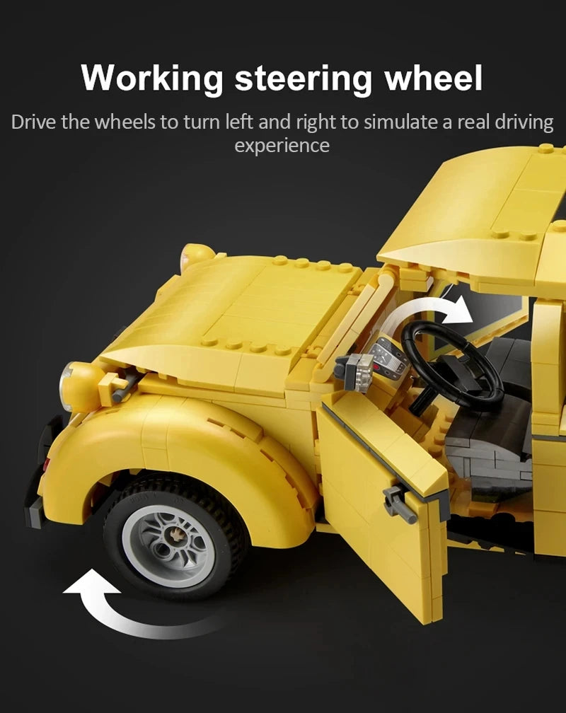 Vehículos técnicos Cada, 1238 Uds., bloques de construcción MOC, ladrillos para adultos 1:12, coches Retro, modelo, juguetes de construcción para niños, regalos