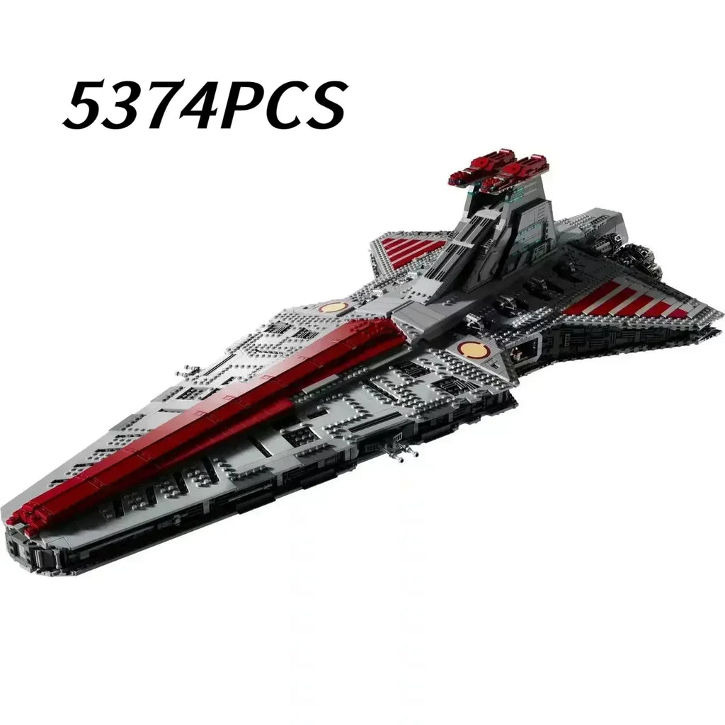 Bloques de construcción para niños y adultos, juguete de ladrillos para armar crucero de ataque de la República grande, ideal para regalo de cumpleaños, código 5374, Compatible con 75367