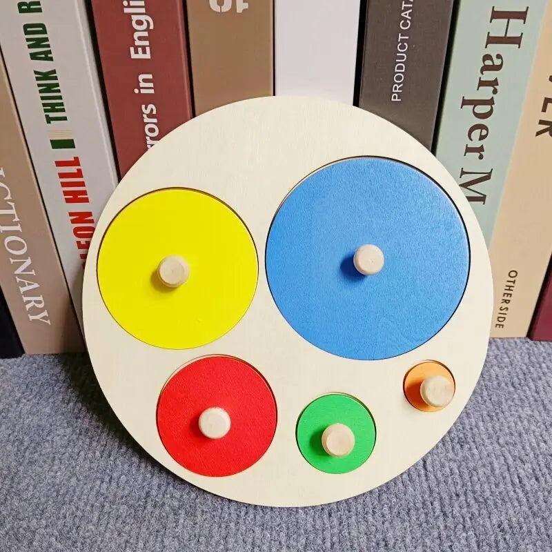 Rompecabezas Montessori de formas múltiples, rompecabezas de madera, juguete, tablero de agarre geométrico, clasificador de colores de formas educativas para bebés y niños de 1 2 3 Y