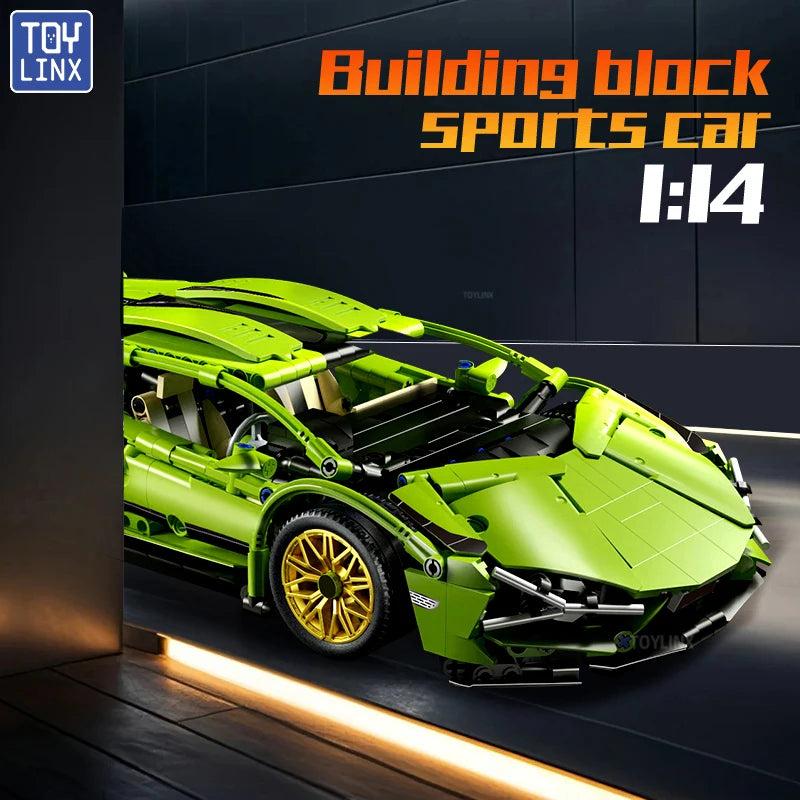 ToylinX bloques de construcción técnicos carreras deporte coche vehículo de velocidad modelo ciudad mecánica Super ladrillos rompecabezas juguetes regalo para adultos