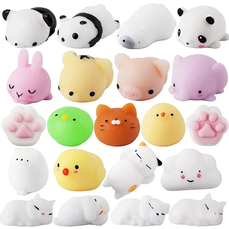 Mochi-juguete blando con animales bonitos para niños, juguetes antiestrés para apretar, regalo divertido, recuerdos de fiesta de cumpleaños, premios en el aula