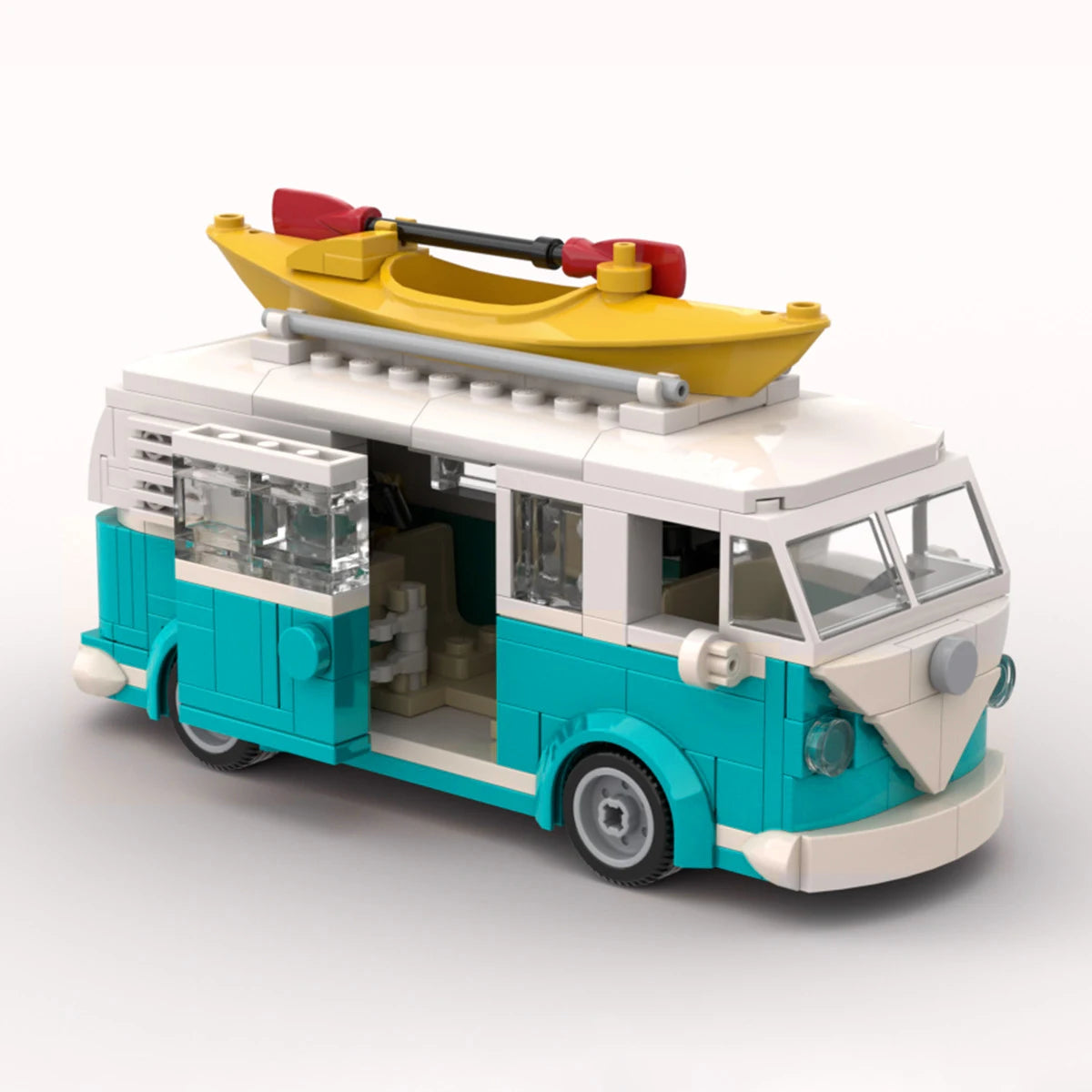 MOC-coche técnico T1, Camper Van, vehículo, 309 Uds., modelo de bloques de construcción, juguetes para niños, regalos, coche de ciudad, ladrillos