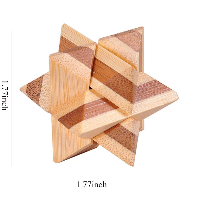Kong Ming Lock de madera Lu Ban Lock IQ rompecabezas juguete educativo para niños Montessori rompecabezas 3D juego desbloquear juguetes para adultos
