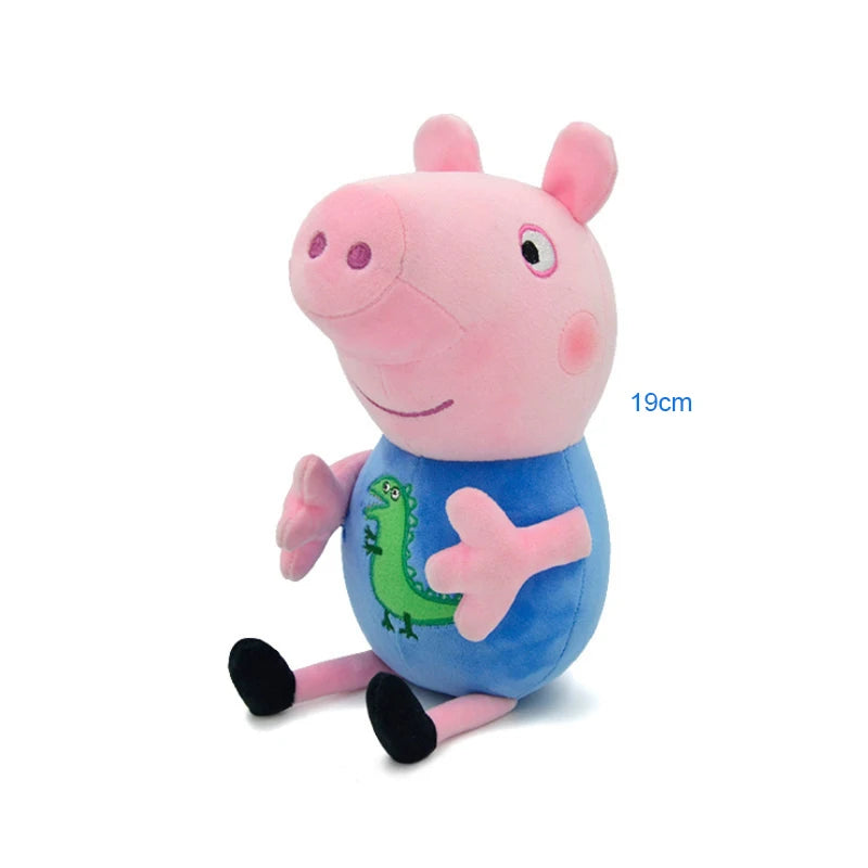 19cm Original Peppa Pig juguetes de peluche George Eddie Bear Mr dinosaurio figura de Anime juguetes de peluche niños juguete de regalo de Navidad
