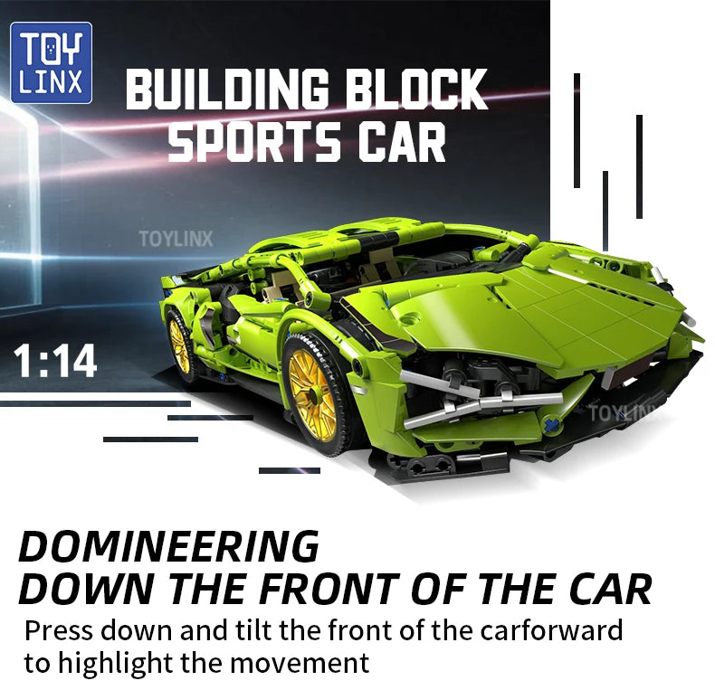 ToylinX bloques de construcción técnicos carreras deporte coche vehículo de velocidad modelo ciudad mecánica Super ladrillos rompecabezas juguetes regalo para adultos