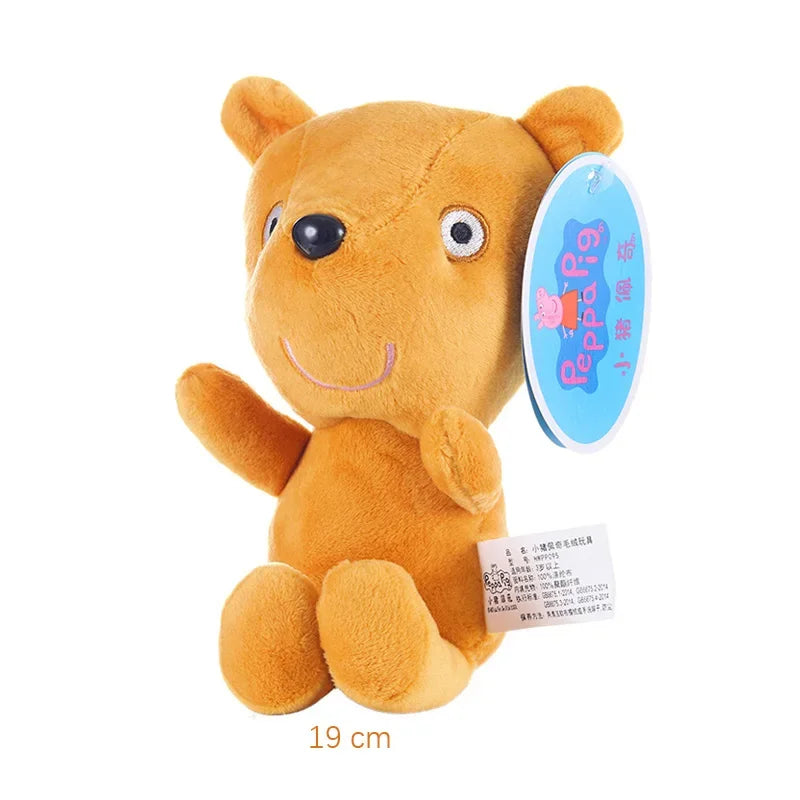 19cm Original Peppa Pig juguetes de peluche George Eddie Bear Mr dinosaurio figura de Anime juguetes de peluche niños juguete de regalo de Navidad