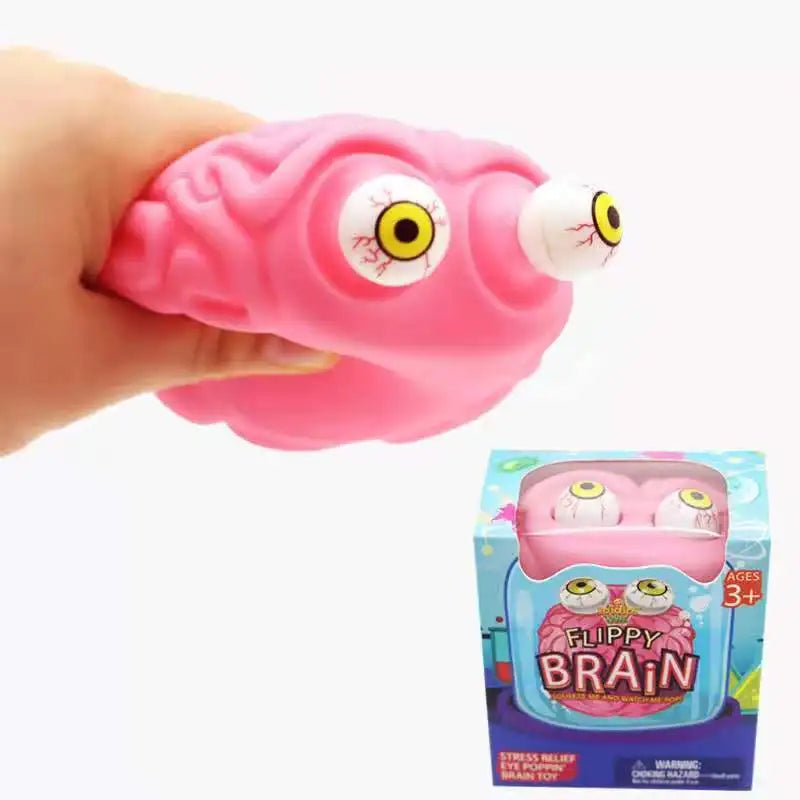 Flippy Brain Squishy Eye Popping Squeeze Fidget Splat Toy Bola para aliviar el estrés y la ansiedad Juguetes de enfoque antiansiedad Regalo para niños
