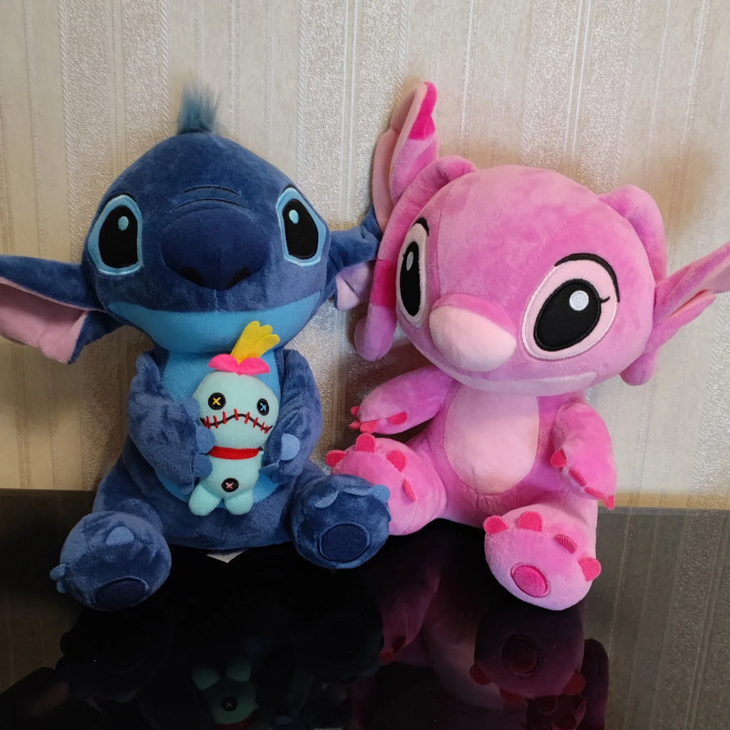 Muñecos de peluche de Stitch azul y rosa de dibujos animados de Disney, juguetes de Anime Lilo y Stitch Stich, juguetes de peluche, regalos de Navidad para niños