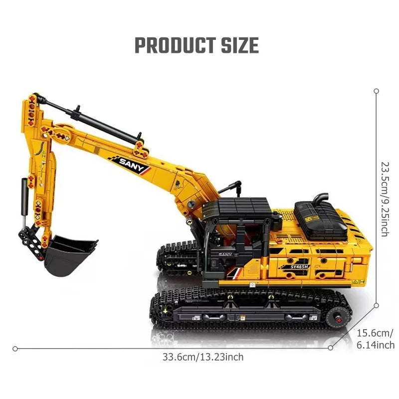 SEMBO BLOCK 1022 Uds. Modelos de excavadora, bloques de construcción MOC City, vehículo de ingeniería de construcción, ladrillos, juguetes educativos, regalo para niños