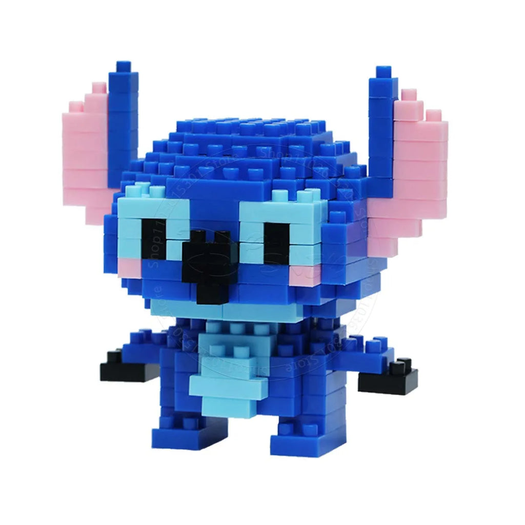 Stitch Disney princesa Elsa LinaBell bloques de construcción Mickey Mouse pato Mini figuras de acción bloques montar juguetes ladrillo niños regalos