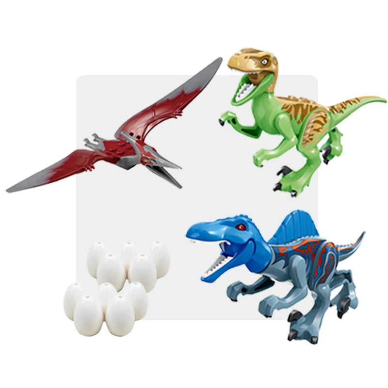 Velociraptor Triceratops Indominus t-rex modelo Jurassic World dinosaurios niños niño ensamblar bloques de construcción juguetes educativos