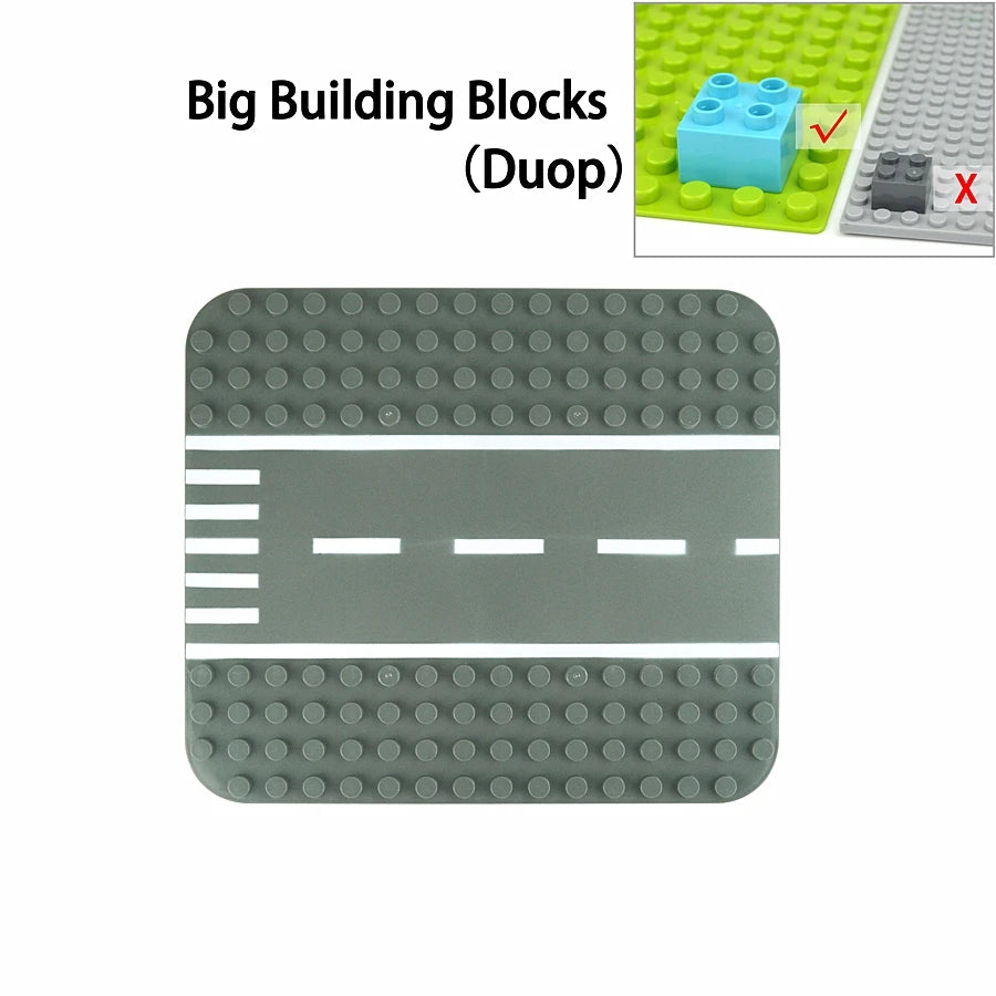 Placa base Duploes de gran tamaño, placas de montaje de ladrillos de 16x16 puntos, partículas grandes, figuras clásicas de animales, bloques de construcción, juguetes para niños