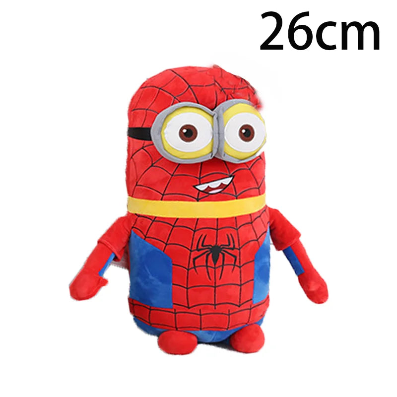 Minions película periferia amarillo peluche Bob Stuart juguetes de peluche en Jeans muñecas suaves almohada decoración niños regalo de cumpleaños