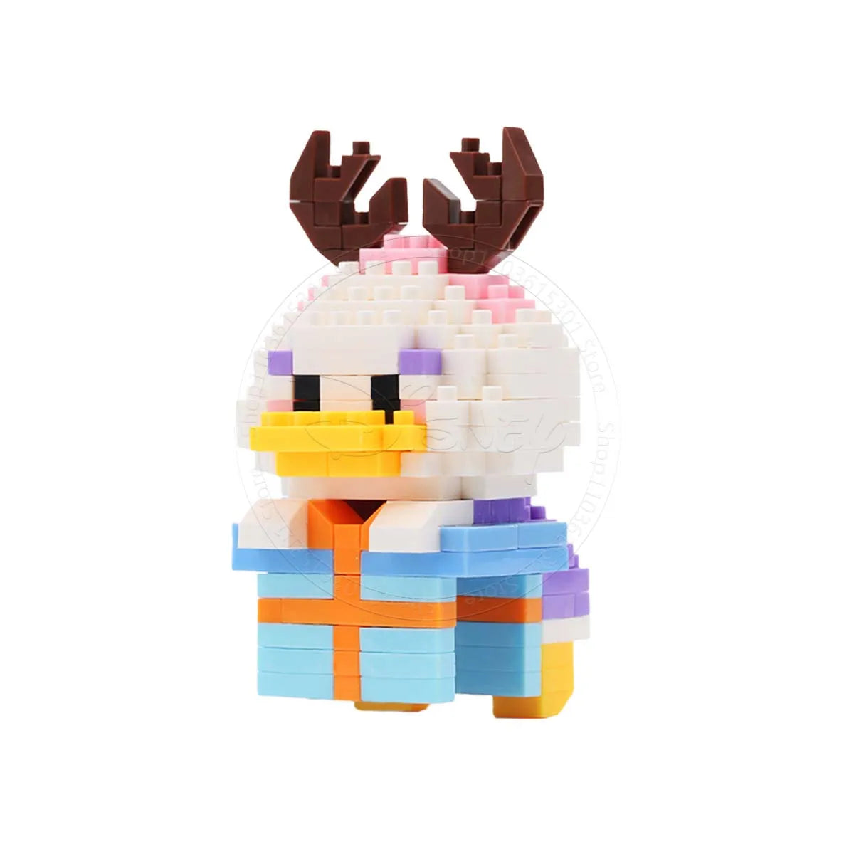 Stitch Disney princesa Elsa LinaBell bloques de construcción Mickey Mouse pato Mini figuras de acción bloques montar juguetes ladrillo niños regalos