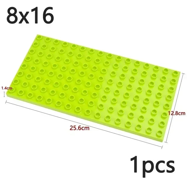 Placa base Duploes de gran tamaño, placas de montaje de ladrillos de 16x16 puntos, partículas grandes, figuras clásicas de animales, bloques de construcción, juguetes para niños