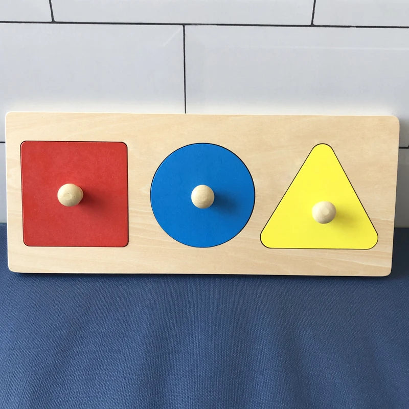 Rompecabezas Montessori de formas múltiples, rompecabezas de madera, juguete, tablero de agarre geométrico, clasificador de colores de formas educativas para bebés y niños de 1 2 3 Y