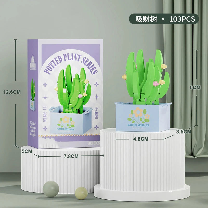 Ramo de flores Mini Diy juguetes de bloques de construcción para niños bloques para adultos Constructor Micro ladrillos conjunto de construcción regalo