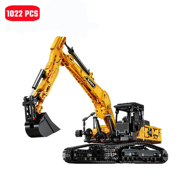 SEMBO BLOCK 1022 Uds. Modelos de excavadora, bloques de construcción MOC City, vehículo de ingeniería de construcción, ladrillos, juguetes educativos, regalo para niños