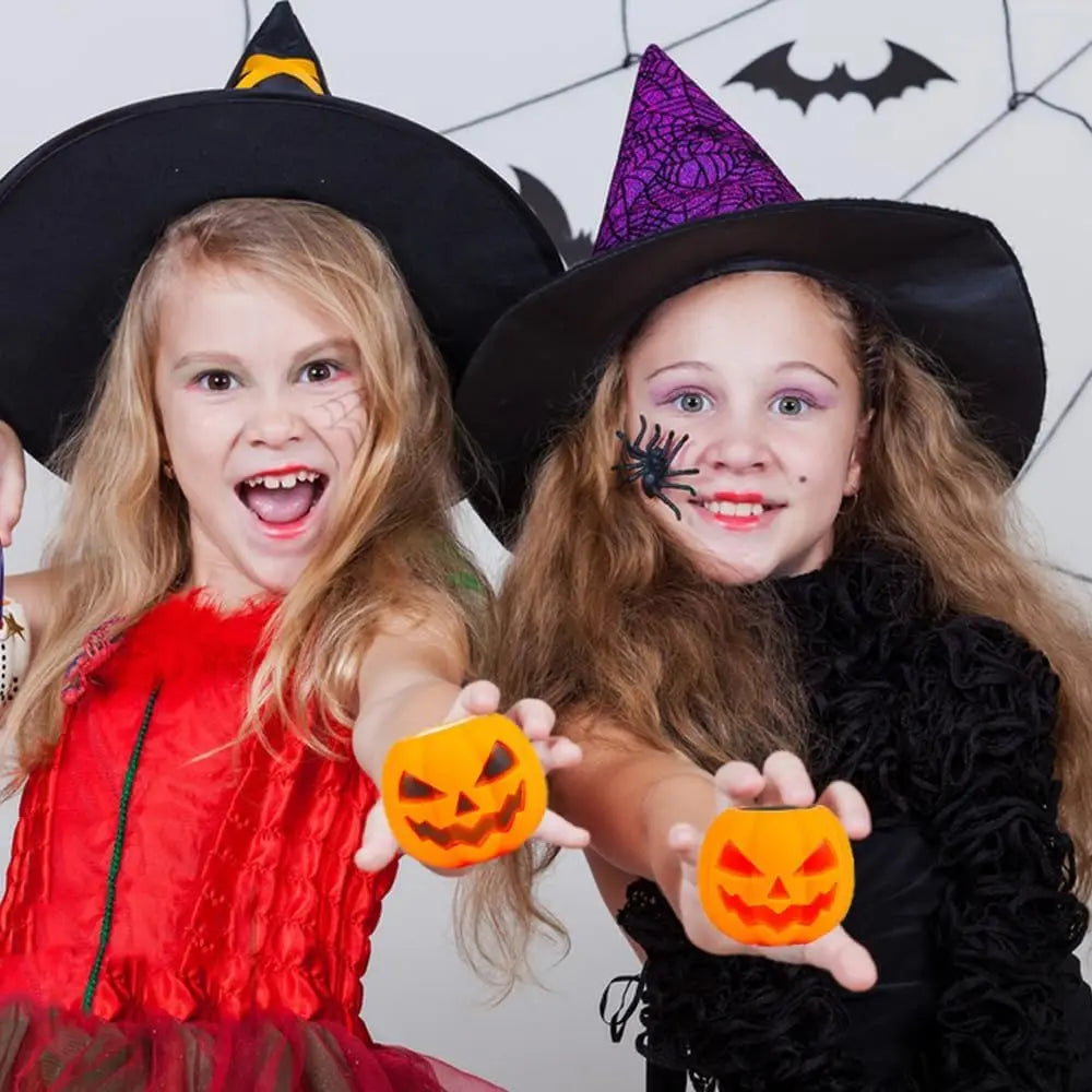 1/12 Uds. Taza para apretar calabaza de Halloween, Juguetes sensoriales para aliviar el estrés, Bola para apretar fantasma emergente, regalos de Halloween para niños, Juguetes