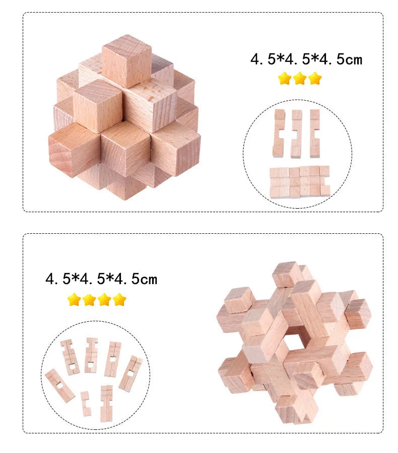 Rompecabezas 3D de juguete Lu Ban Kong Ming Lock, juego Social para adultos, rompecabezas que mejora la memoria, juguetes educativos para niños