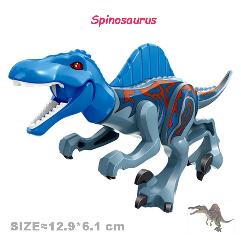 Velociraptor Triceratops Indominus t-rex modelo Jurassic World dinosaurios niños niño ensamblar bloques de construcción juguetes educativos