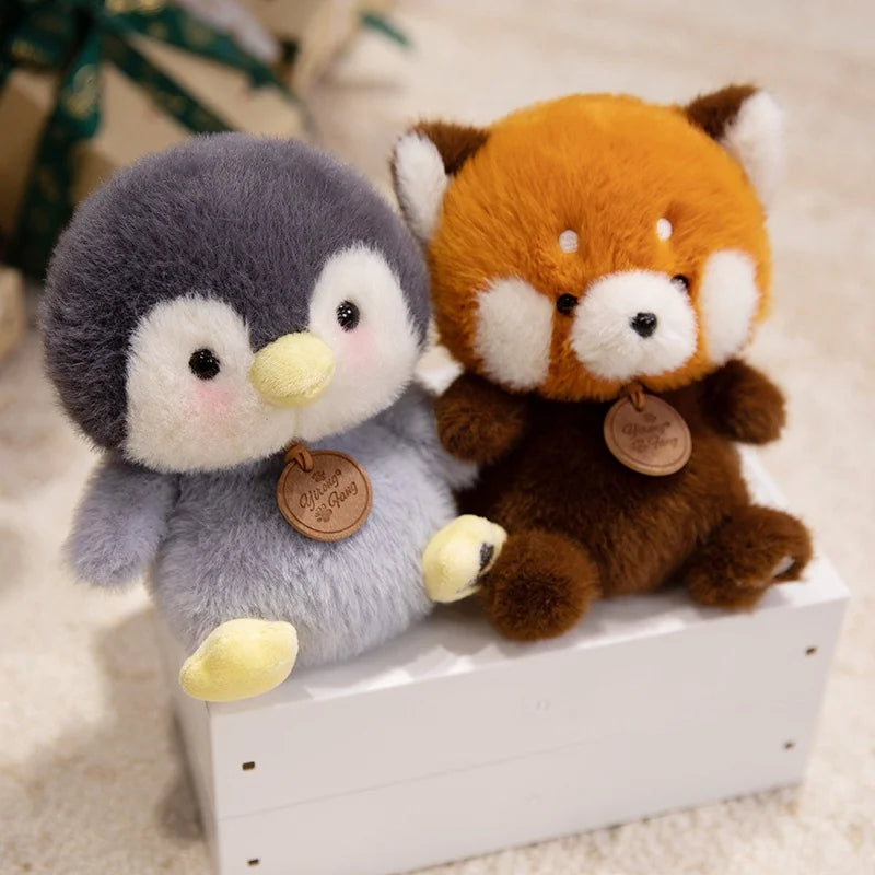 Bonitos animales sentados, Panda rojo, zorro, perezoso, gato, muñecos de peluche suaves, capibara de peluche, cerdo, juguetes para bebés, regalos para niños
