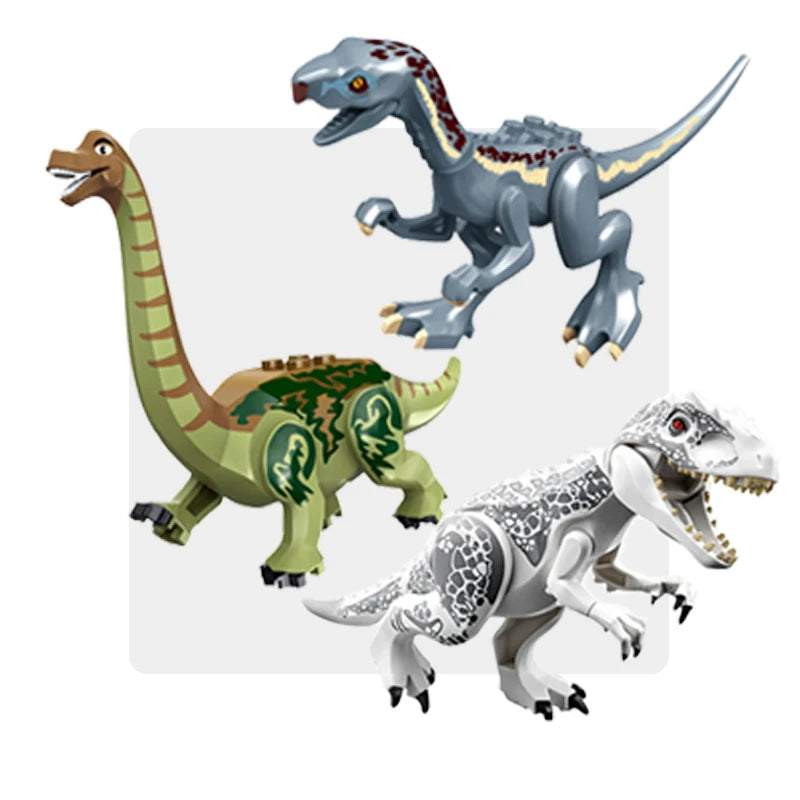Velociraptor Triceratops Indominus t-rex modelo Jurassic World dinosaurios niños niño ensamblar bloques de construcción juguetes educativos