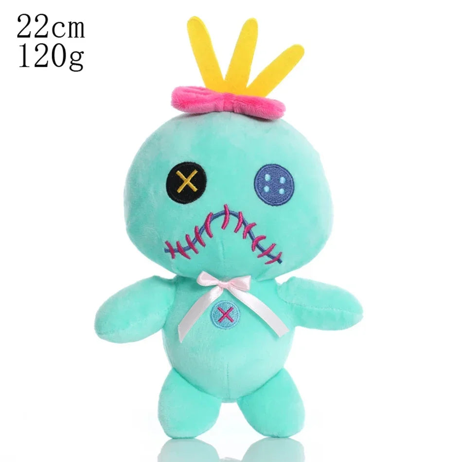 Muñecos de peluche de punto azul y rosa de dibujos animados de Disney, juguetes de Anime Lilo y Stitch de 20CM, juguetes de peluche Stich, regalos de navidad para niños