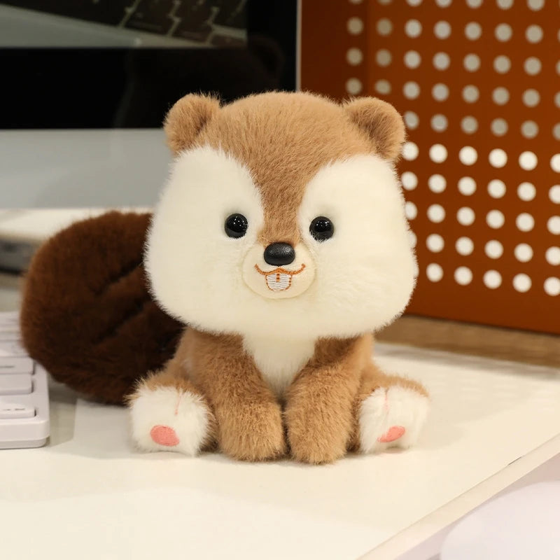 Bonitos animales sentados, Panda rojo, zorro, perezoso, gato, muñecos de peluche suaves, capibara de peluche, cerdo, juguetes para bebés, regalos para niños