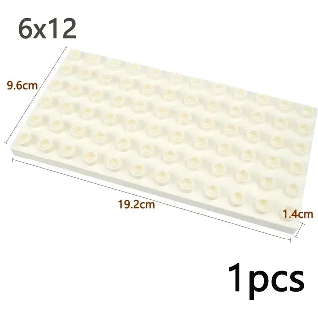 Placa base Duploes de gran tamaño, placas de montaje de ladrillos de 16x16 puntos, partículas grandes, figuras clásicas de animales, bloques de construcción, juguetes para niños