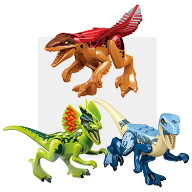 Velociraptor Triceratops Indominus t-rex modelo Jurassic World dinosaurios niños niño ensamblar bloques de construcción juguetes educativos