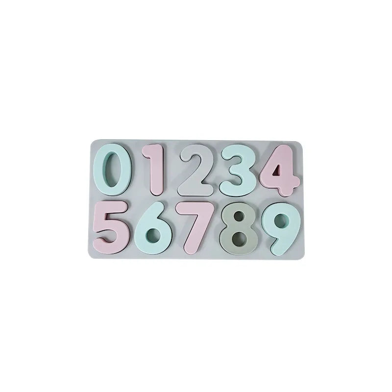 Rompecabezas Abc educativo de silicona, estuche superior y letras más inferiores para regalos, invitados de cumpleaños para niños, niñas, niños en edad preescolar