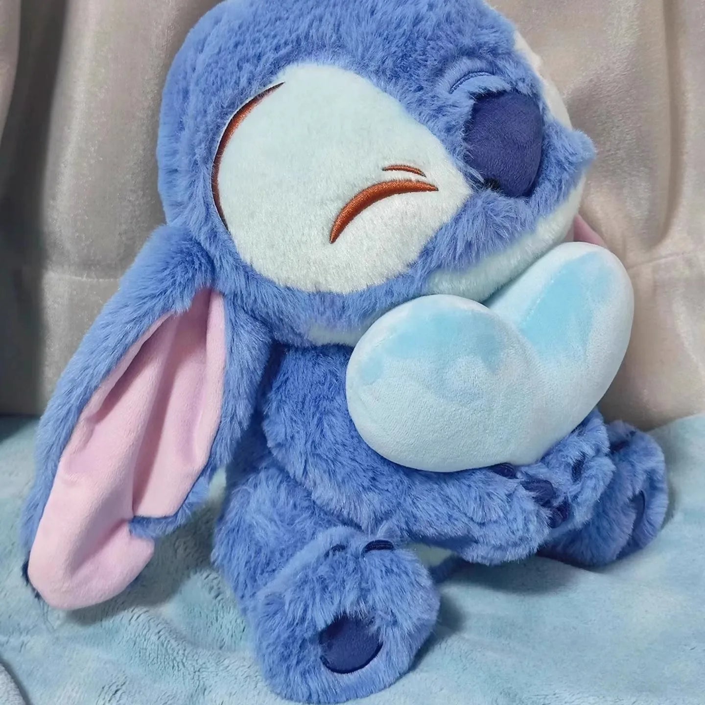 Muñeco de peluche de Disney de 25-40CM, muñeco Lilo de punto de pato bonito, juguete de peluche de Anime, relleno suave Kawaii, regalo de cumpleaños para niños