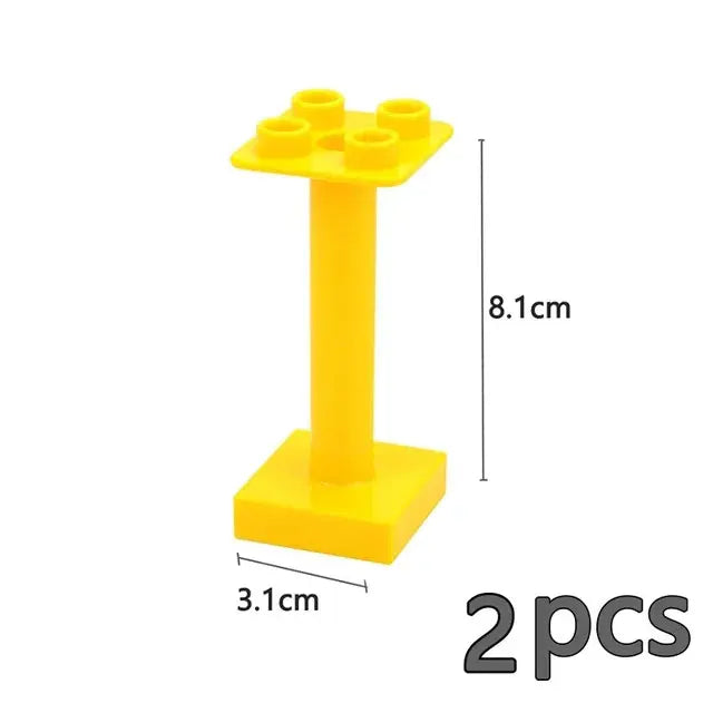 Placa base Duploes de gran tamaño, placas de montaje de ladrillos de 16x16 puntos, partículas grandes, figuras clásicas de animales, bloques de construcción, juguetes para niños