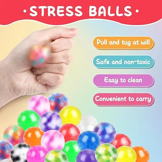 Juego de Mini pelotas antiestrés blandas, pelota para apretar de arcoíris, juguete EDC sensorial, duradero, no tóxico, alivio del estrés, 6 uds.